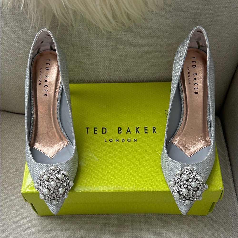 Ted Baker Silver Embellished Women's Heels